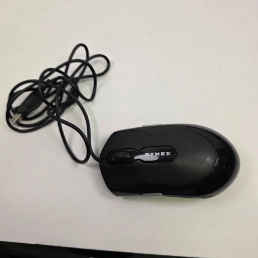 Dynex Optical Mouse DX-WMSE Wired Standard Black USB